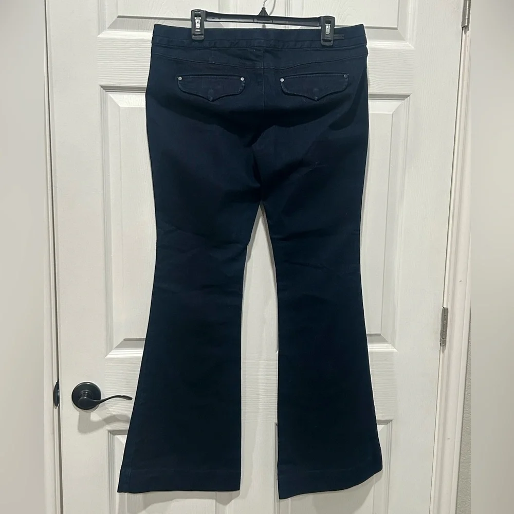 Express Stella Low Rise Flare Jeans‎ Dark Rinse Women’s Size 12 Regular Fit Y2K